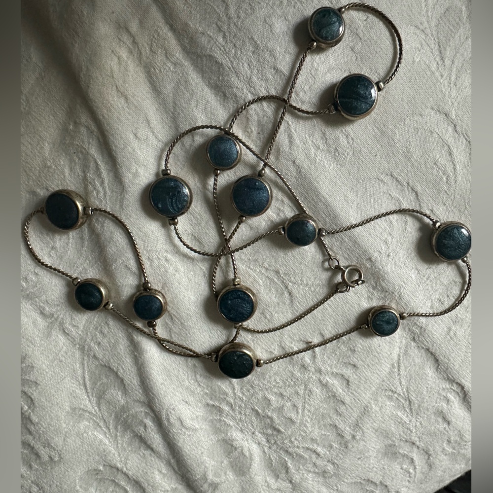 Ross Simon’s style necklace; aquamarine and gold plated necklace. - Picture 3 of 4